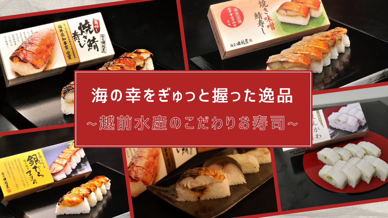 海の幸をぎゅっと握った逸品―越前水産のこだわりお寿司ー